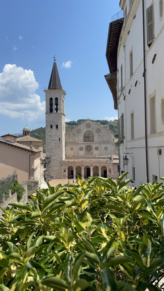 View of Cathedral Of Santa Maria Assunta in Spoleto, Italy.